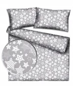 Pościel - pościel bawełna lux 140x200 + 1 poszewka B 241 gwiazdy szare - miniaturka - grafika 1