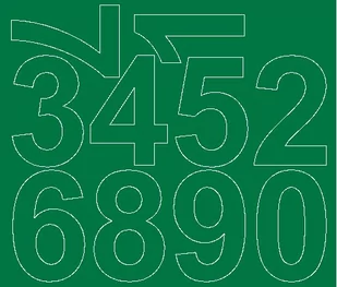 Cyfry samoprzylepne 8 cm zielone z połyskiem - Błyszcząca - Pasmanteria Cyfry samoprzylepne 8 cm zielone z połyskiem - Błyszcząca - Pasmanteria - miniaturka - grafika 1
