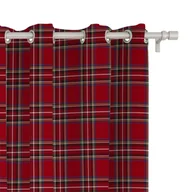 Zasłony - Zasłona CLASSIC wzór CL07 | bordowa krata 150 x 150 cm tkanina standard - miniaturka - grafika 1