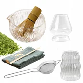 Herbata - Zestaw 7 Prezentowy Do Herbaty Matcha Czarka Miotełka Podstawka Łyżeczka - miniaturka - grafika 1