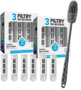 Zestaw 6x Filtr do butelki Dafi Soft Solid biały/jasny szary + szczoteczka - Wkłady filtrujące - miniaturka - grafika 1