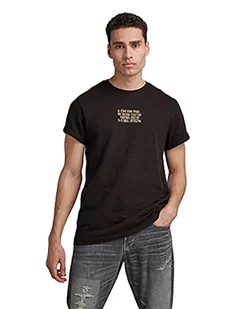 G-STAR RAW Męski T-shirt D19848, Dk Black C789-6484, XS - Koszulki męskie - miniaturka - grafika 1