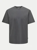 Koszulki męskie - Only & Sons T-Shirt Fred 22022532 Szary Relaxed Fit - miniaturka - grafika 1
