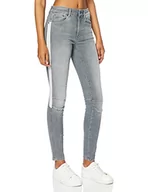 Spodnie damskie - G-STAR RAW Damskie jeansy Biwes Stripe High Waist SkinnyG-STAR RAW jeansy damskie Biwes Stripe High Waist Skinny, szary (Medium Aged Grey 9882-9887), 25W x 30L - miniaturka - grafika 1