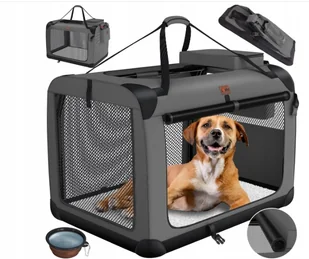 Torba podróżna transportowa transporter składany dla psa M antracyt Lovpet - Torby podróżne - miniaturka - grafika 1