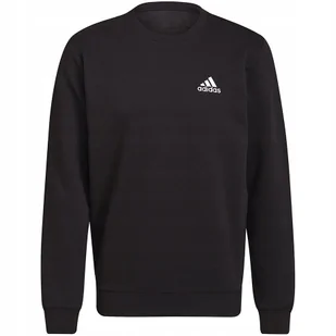 Bluza męska adidas Essentials Fleece Sweatshirt czarna GV5295 S - Bluzy męskie - miniaturka - grafika 1