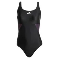 Stroje kąpielowe - adidas Damski strój kąpielowy Colorblock C-Back 32, Czarny/Legend Ivy, 164 - miniaturka - grafika 1