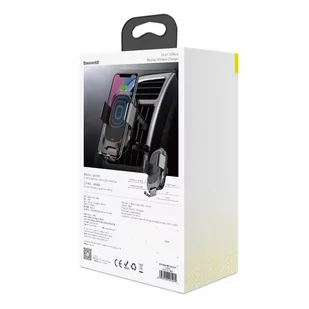 Baseus Smart Vehicle Bracket Wireless Charger elektrycznie zamykany uchwyt samochodowy bezprzewodowa ładowarka Qi z czujnikiem podczerwieni czarny (WXZN-01) - Ładowarki do telefonów - miniaturka - grafika 9