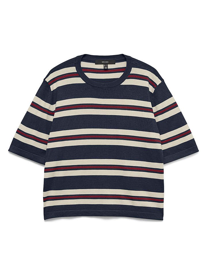 Vero Moda Sweter w kolorze granatowo-kremowym