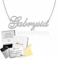 Łańcuszki - Naszyjnik Srebrny z Imieniem Gabrysia Łańcuszek SREBRO 925 DEDYKACJA GRATIS - miniaturka - grafika 1