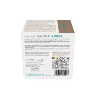 HOT HOT Shiatsu Massage Candle Amber 130G. - Świeca do masażu - Pozostałe gadżety erotyczne - miniaturka - grafika 3