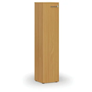 Szafa biurowa wąska PRIMO WOOD, 1781 x 400 x 420 mm, buk - Szafy biurowe - miniaturka - grafika 1