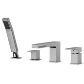 Baterie wannowe i prysznicowe - Bateria wannowa Valvex Lima 4-otworowa chrom połysk 2420558 - miniaturka - grafika 1