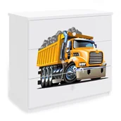 Komody dla dzieci - KocotKids Komoda do pokoju dziecięcego, babydreams, ciężarówka, 81 cm, biel, mat - miniaturka - grafika 1