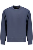 Bluzy męskie - HUGO BOSS MĘSKA BLUZA Z ROZPINANYM NA ZAMEK NIEBIESKA - miniaturka - grafika 1