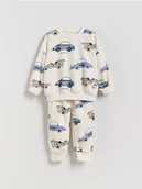 Spodenki dla niemowląt - Reserved - Bawełniany komplet z nadrukiem - złamana biel - miniaturka - grafika 1