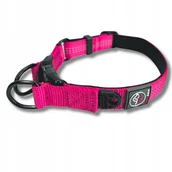 Obroże dla psów - OBROŻA dla psa MOCNA RICO 40-50CM odblask podwójny ring FUKSJA róż - L - miniaturka - grafika 1