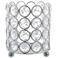 Świeczniki - ŚWIECZNIK SREBRNY WALEC H-9 CM - miniaturka - grafika 1