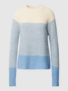 Swetry damskie - Sweter z dzianiny ze wzorem w blokowe pasy model ‘Remone’ - grafika 1