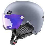 Kaski narciarskie - Kask narciarski Uvex hlmt 500 visor variomatic szary - miniaturka - grafika 1