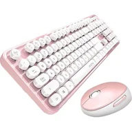 Zestawy myszka + klawiatura - Bezprzewodowy zestaw klawiatura + myszka MOFII Sweet 2.4G (Biało-Różowy) - miniaturka - grafika 1
