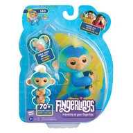 Zabawki interaktywne dla dzieci - Fingerlings, Basic Monkey, Leo, małpka interaktywna, niebieska - miniaturka - grafika 1