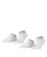 Skarpetki damskie - Burlington Kobiety Skarpety do trampek Everyday Sneaker 2-Pack W SN Bawełna krótkie jednokolorowe 2 Pak, Biały (White 2000), 36-41 - miniaturka - grafika 1