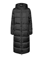 Kurtki damskie - PIECES Damska kurtka Pcbee New Ultra Long Puffer Jacket Bc, czarny, M - miniaturka - grafika 1