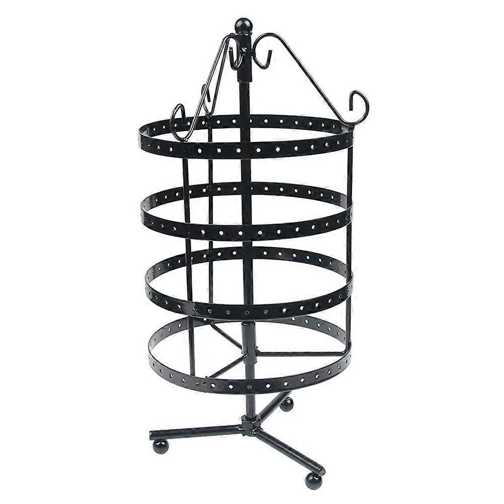 Stojak na biżuterię Klatka dla ptaków Kształt kolczyka Przechowywanie Drzewo Kobiety Styl retro 30,50x14,00x14,00 CM 1 sztuka Czarny 30.50X14.00X14...