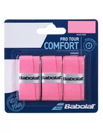 Tenis ziemny - Owijki Tenisowe Wierzchnie Babolat Pro Tour Comfort X3 Różowe - miniaturka - grafika 1