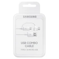 Kable komputerowe i do monitorów - Samsung Combo Cable USB-C & micro USB biały (EP-DG930DWEGWW) - miniaturka - grafika 1