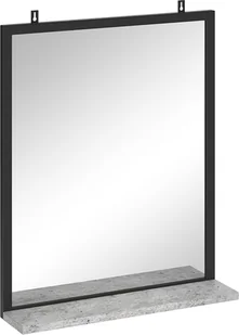Vicco Lustro łazienkowe Fyrk, 50 x 60 cm, Beton/Czarny - Lustra - miniaturka - grafika 1