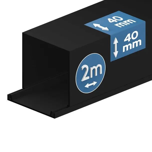 EDO Technic Korytko Kablowe Kanał Listwa Elektroinstalac 40х40 Antracyt 2m