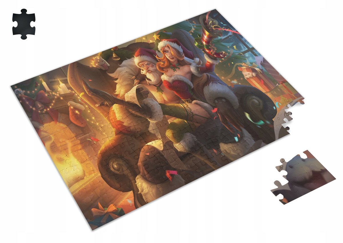 PUZZLE Świąteczne League Of Legends Gra + IMIĘ Pudełko A4 120 el. #3