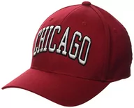 Czapki damskie - STARTER BLACK LABEL Czapka z daszkiem Flexfit z haftem Chicago z przodu, dopasowana czapka baseballowa, czerwony, L-XL - miniaturka - grafika 1