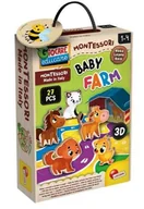 Zabawki kreatywne - LISCIANI MONTESSORI BABY WOOD DZIECIĘCA FARMA - miniaturka - grafika 1