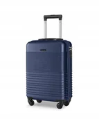 Walizki - Walizka Kabinowa Podróżna Na Kółkach Twarda PUCCINI Granatowa ABS028C-7A - miniaturka - grafika 1