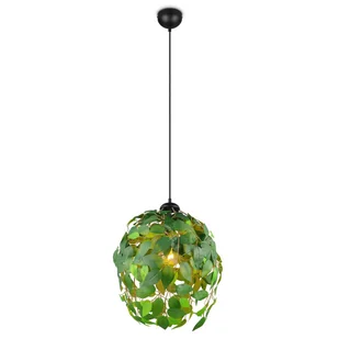 Salonowa lampa wisząca Leavy R10461915 RL Light roślina czarna zielona - Lampy sufitowe - miniaturka - grafika 1