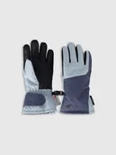 Rękawice narciarskie - 4F Rękawiczki narciarskie Thinsulate dziecięce - granatowe XL - miniaturka - grafika 1