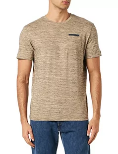 TOM TAILOR Męski T-shirt 1035568, 31489, karmelowy, beżowy, granatowy (Navy Inject), L, 31489 - Carmel Beige Navy Inject, L - Koszulki męskie - miniaturka - grafika 1