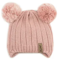 Czapki dla dzieci - Aliap Czapka dziecięca rozm. 42-46 . Różowa Wełna merino 100% 3-10mies - miniaturka - grafika 1