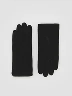 Rękawiczki - Reserved - Zamszowe rękawiczki - czarny - miniaturka - grafika 1