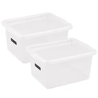 Pudła i pojemniki do przechowywania - Zestaw 2 pojemników z pokrywą Basic 48l - miniaturka - grafika 1