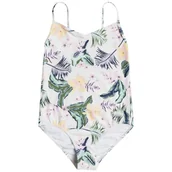 Stroje kąpielowe - Strój kąpielowy dziewczęcy Roxy Lovely Senorita jednoczęściowy biały-152 - miniaturka - grafika 1