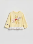 Bluzki dla niemowląt - Reserved - Koszulka z falbanką Kubuś Puchatek - żółty - miniaturka - grafika 1