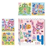 Zabawki kreatywne - Zestaw kreatywny Okrągłe naklejki My arts & crafts 4+ - miniaturka - grafika 1