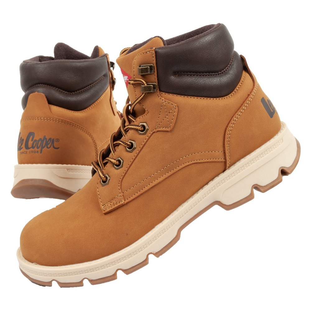 Lee Cooper Outdoor Trapery Miodowe Buty Męskie Zimowe Ocieplane