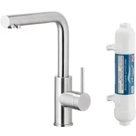 Baterie kuchenne - KFA Armatura DUERO PURE BASIC INOX 6623-912-22 z funkcją filtracji wody, Stal nierdzewna, Filtr Hydro+ - miniaturka - grafika 1