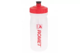 ROMET Bidon 0,6L MAX przezroczysto-czerwony, zakrętka czerwona, logo (B0262) - Shakery i bidony sportowe - miniaturka - grafika 1