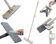 Miotły, szufle, mopy - Mop z mechanizmem wyciskowym obrotowy "motylek" skrobaczka mikrofibra 3x wkład WMC - miniaturka - grafika 1